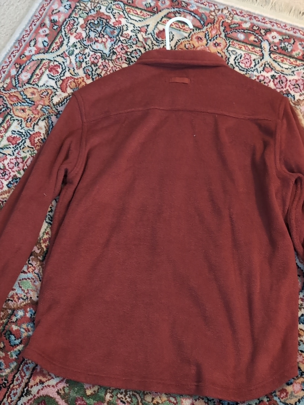 Outerknown Rust Colored Hightide Snap Button Shirt Jacket - Picture 7 of 8
